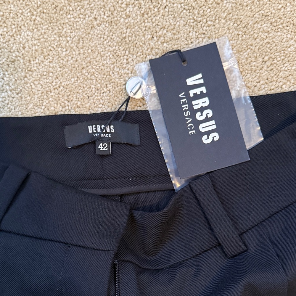 Versus Versace  Women’s Black Pants with White Geometric Accents - Picture 2 of 7